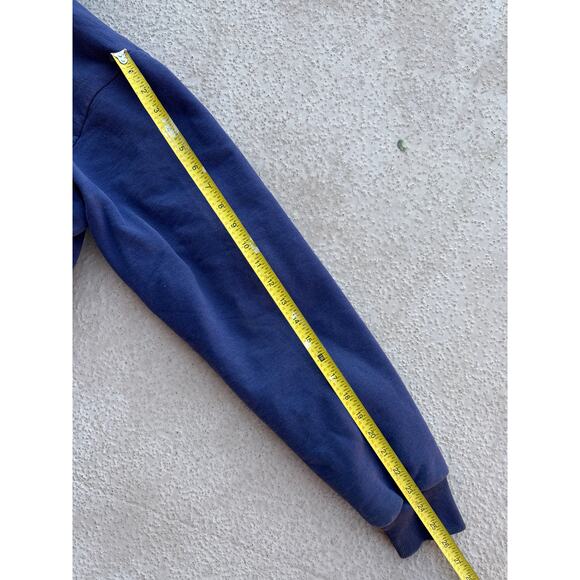 VTG Carhartt Thermal Lined Faded Blue Embroider Logo M Zip Hoodie Sweat Jacket - Picture 9 of 9